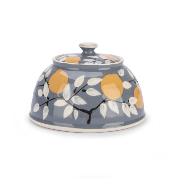 Ръчно изработена керамична захарница от дизайн "Лимон"